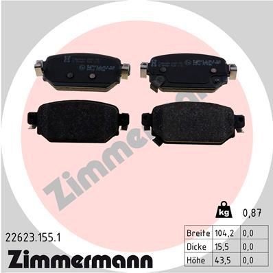 Bremseklosser ZIMMERMANN 22623.155.1
