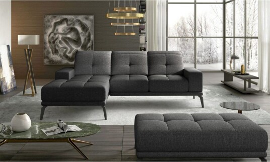 Hjørnesofa Eltap Torrense 265x175x98 cm Inari 96 Grå Venstre