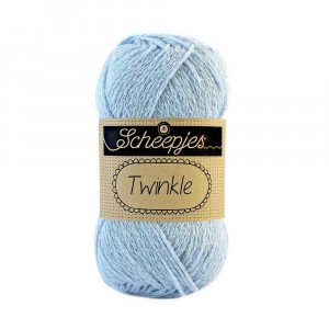 Scheepjes Twinkle Garn Glimmer 907 Lyseblå