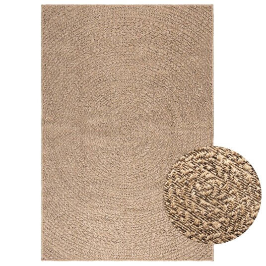 vidaXL Teppe 120x170 cm jute-utseende innendørs og utendørs