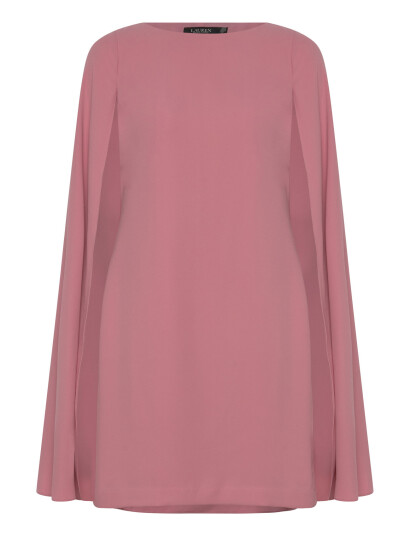 Lauren Ralph Lauren Cape Georgette Cocktail Dress - Pink - 32
