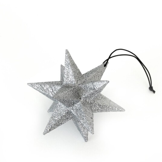 Nordstjerne Polygon star silver juletrepynt