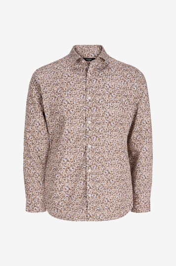 Jack & JoneSkjorte jprBlablackpool Print LS   Beige