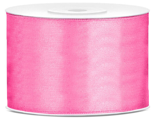 PartyDeco Satengbånd Rosa - 50 mm x 25 m