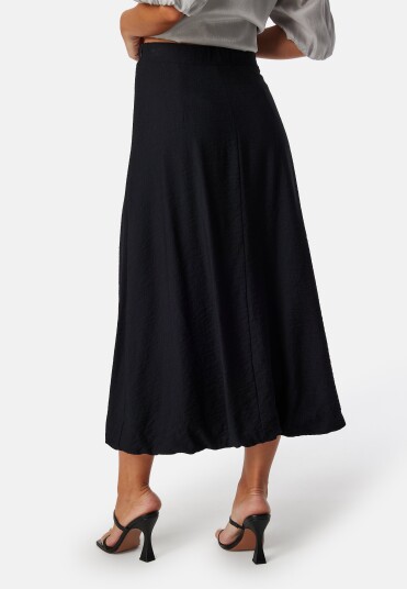 BUBBLEROOM Bubble Hem Midi Skirt Black S