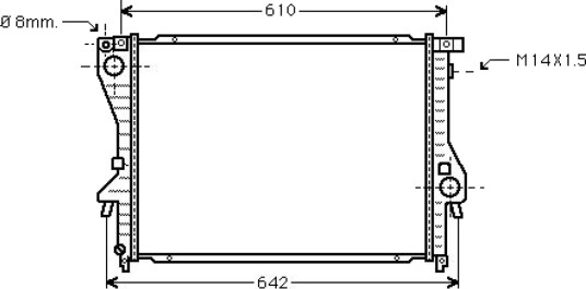 DIEDERICHS DCM1554 Radiator motorkjøling DIEDERICHS DCM1554 Radiator motorkjøling