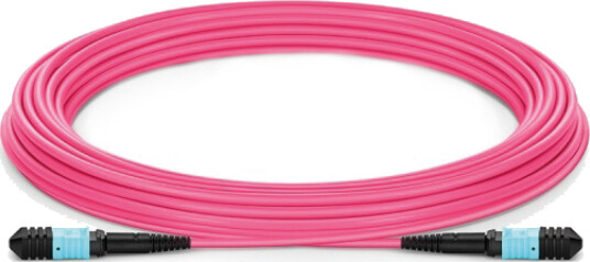 LinkIT MPO/MTP-A OM4 12 core fiber 30m USConec female-female | armert | magenta