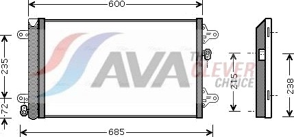 Kondensator, klimaanlegg AVA COOLING SYSTEMS VNA5183D