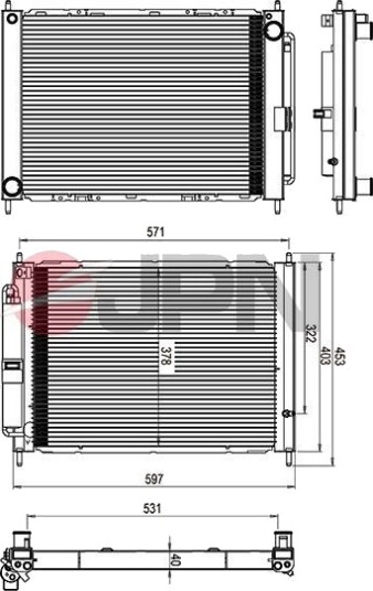 JPN 60C9048 JPN Radiator motorkjøling