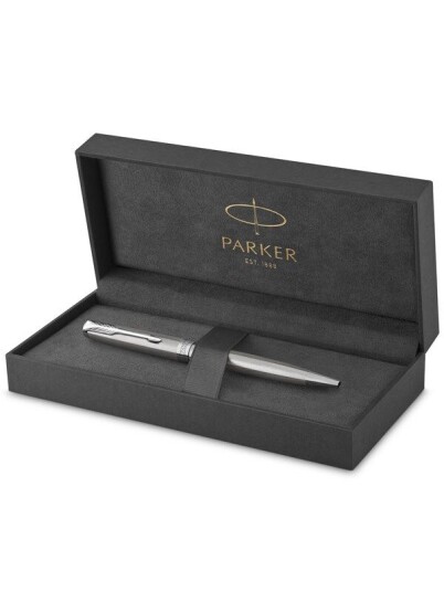Parker Sonnet Ballpoint Pen  Stainless Steel with Palladium Trim  Medium Point Svart Ink  Gift Box
