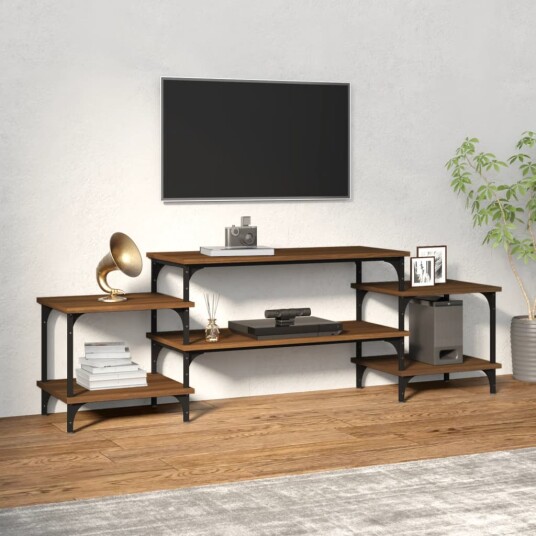 vidaXL TV-benk sonoma eik 157x35x52 cm konstruert tre