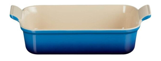 Le Creuset Heritage rektangulært fat 26cm azure
