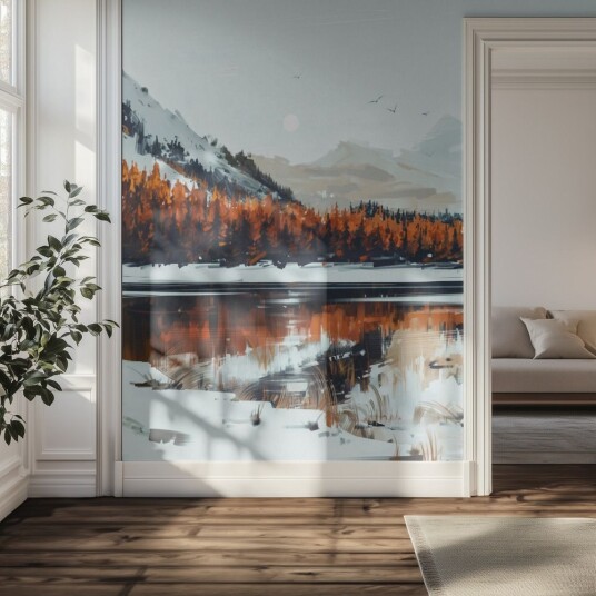 Tapet Høstinnsjø Refleksjon Tapet Høstinnsjø Refleksjon