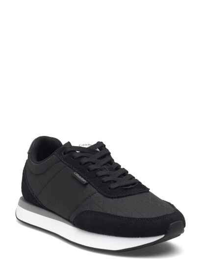 Calvin Klein Retro Runner Lace Up Aop Nyl   Black   40