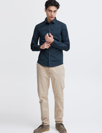 Casual Friday Cfpalle Slim Fit Shirt - Navy - L Casual Friday Cfpalle Slim Fit Shirt - Navy - L