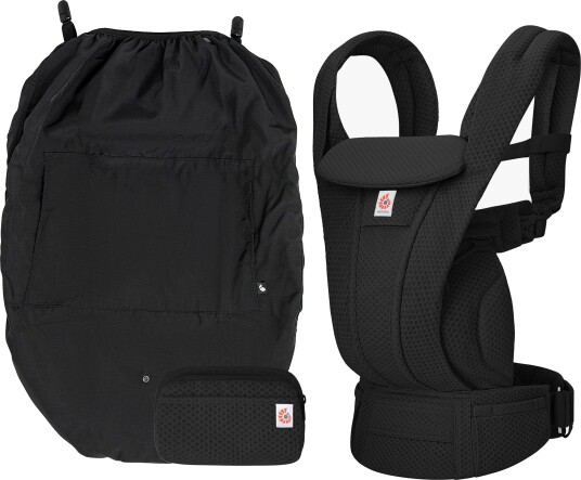 Ergobaby Omni Deluxe Bæresele Mesh inkl. Regntrekk Onyx Black