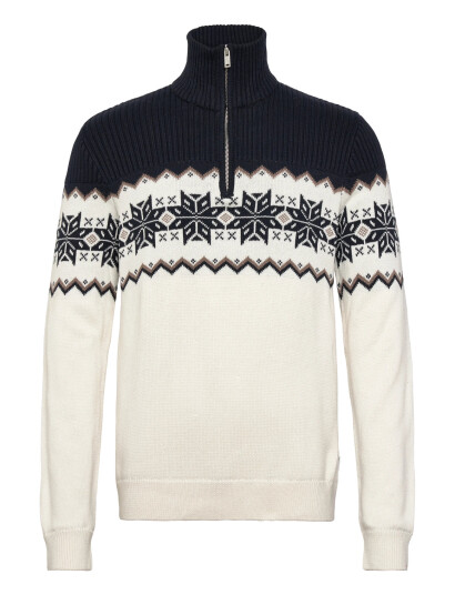 Lindbergh Jacquard Half Zip Christmas Knit - Multi/patterned - XXL Lindbergh Jacquard Half Zip Christmas Knit - Multi/patterned - XXL
