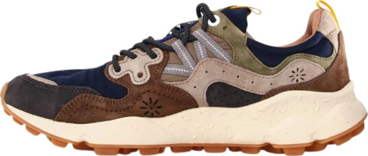 Flower Mountain Yamano 3 Suede/Nylon Sneaker Dark Grey/Brown