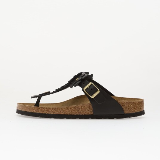 Birkenstock Gizeh Flower Leather Women Black EUR 36