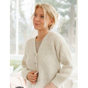 Snuggly Hug by DROPS Design Cardigan Strikkeoppskrift str. XS XXL X-Small