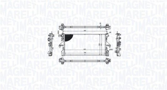 Radiator MAGNETI MARELLI 350213215300 Radiator MAGNETI MARELLI 350213215300