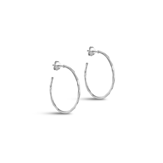 Enamel Copenhagen Organic Arena Medium Hoops Sølv farge 30 mm