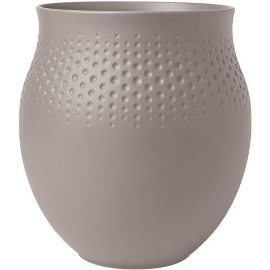 Villeroy & Boch Collier Perle vase 18 cm taupe Villeroy & Boch Collier Perle vase 18 cm taupe