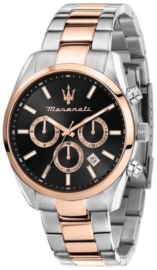 Maserati Herreklokke R8853151002 Attrazione Sort/Stål Ø43 mm