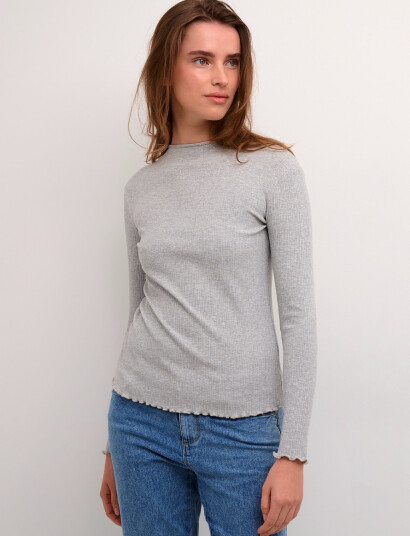 Karen By Simonsen Candacekb Ls Tee - Grey - XS Karen By Simonsen Candacekb Ls Tee - Grey - XS