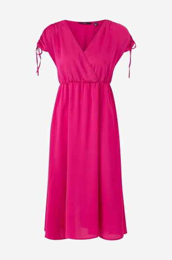 Vero Moda - Kjole vmHeart Oli 2/4 Calf Dress Wvn - Rosa