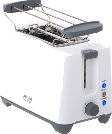 Adler Brødrister 2 Skiver med brødvarmer (1000W)