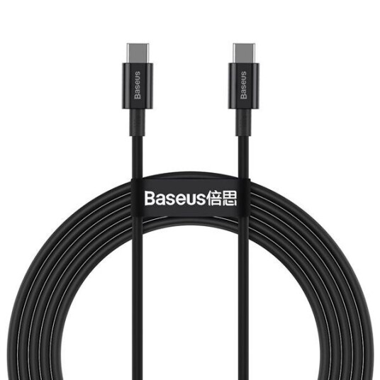 Baseus Superior Series USB-C 100W Kabling 2m Svart Baseus Superior Series USB-C 100W Kabling 2m Svart