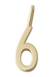 Design Letters Lucky Numbers 10 mm Gold 0-9 No. 006