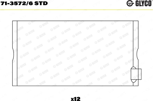 Stempelstanglager GLYCO 71-3572/6 STD