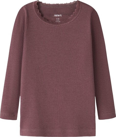 Name It Genser Rib Noos Nmfkab Wild Ginger Name It 9 10 år (134 140) Genser Bordeaux Rosa