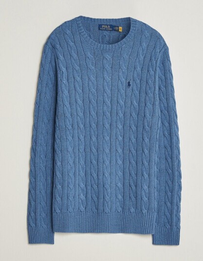 Polo Ralph Lauren Cable Knit Cotton Sweater Blue S