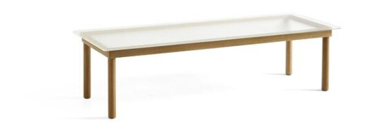 HAY Kofi Salongbord 36x50x140 Eik/ Klar Rillet Glass
