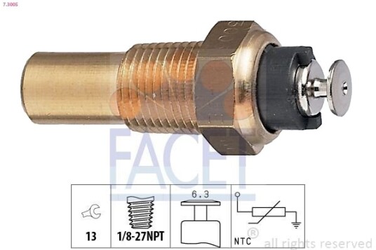 Sensor motortemperatur FACET 7.3005