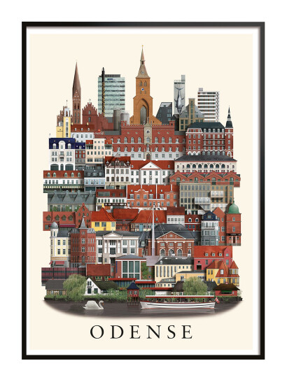 Martin Schwartz Odense Small Poster - Multi/patterned - A3