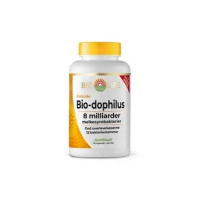 Bio Life Bio Dophilus 180 kapsler | Probiotika for mage og tarmbalanse Bio Life Bio Dophilus 180 kapsler | Probiotika for mage og tarmbalanse