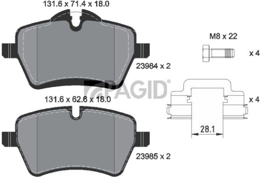 PAGID T2094N Bremseklosser PAGID T2094N Bremseklosser