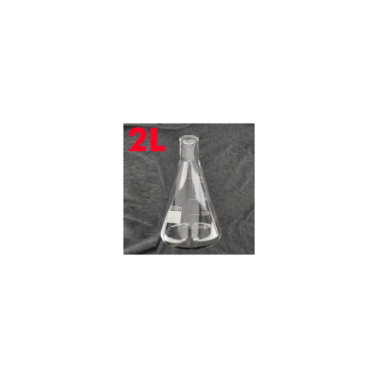 Erlenmeyer kolbe 2000 ml av borosilikatglass. 2 liter