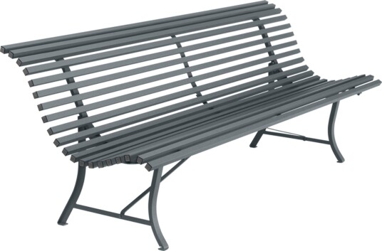 Fermob - Louisiane Bench 200 Cm Storm Grey 26 - Hagebenker - Grå - Metall Fermob - Louisiane Bench 200 Cm Storm Grey 26 - Hagebenker - Grå - Metall