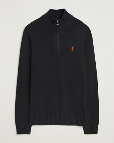 Polo Ralph Lauren Cotton Pullover Half-Zip Polo Black Polo Ralph Lauren Cotton Pullover Half-Zip Polo Black