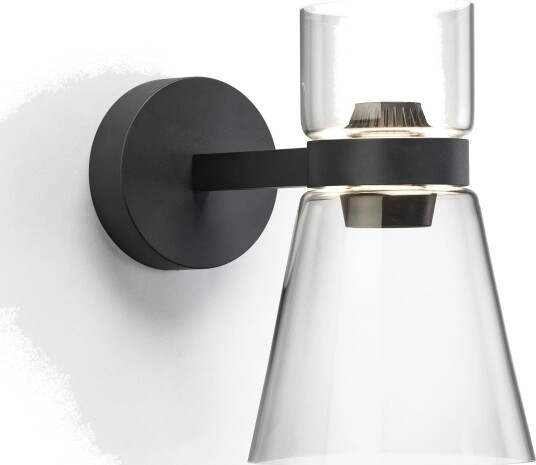 Flos Nocturne Cone Vegglampe Sort