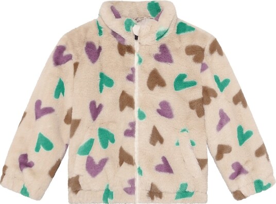 Daily 7 Teddy Jacket Hearts Beige 104