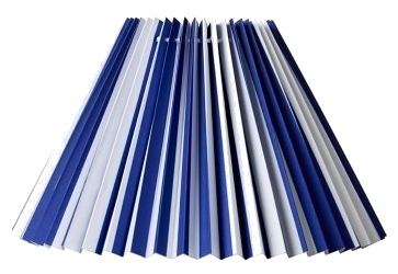 Plisseringsskjerm Stripet Hacienda Side 21 Cm Blå/Hvit