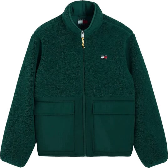 Tommy Jeans Tjm Essential Mix Teddy Jacket Green S