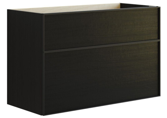 Dansani Inzo Alu-ramme Svart Underskap 2 Skuff eik / 100cm