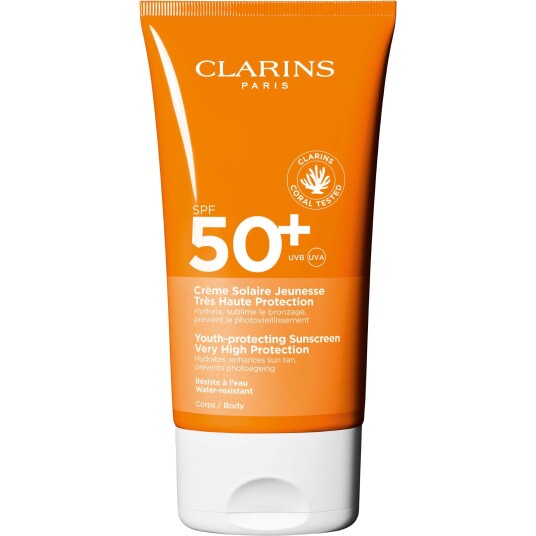 Clarins Solkrem SPF 50+ Ungdomsbeskyttelse 150 ml Clarins Solkrem SPF 50+ Ungdomsbeskyttelse 150 ml